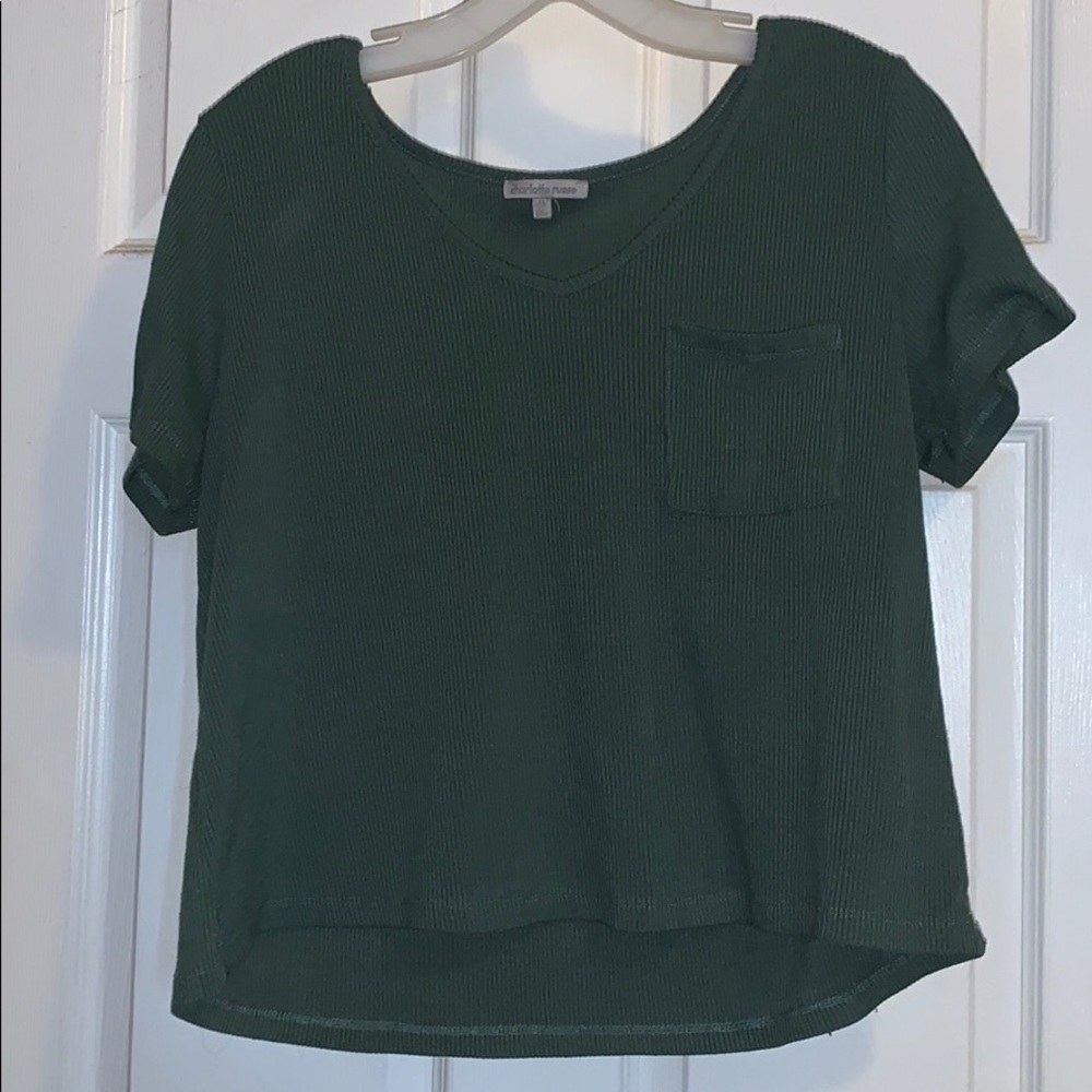 Ribbed cropped tee